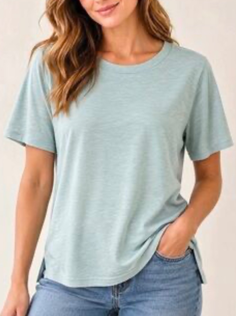 Orvis | Pima Cotton sage crewneck top size medium